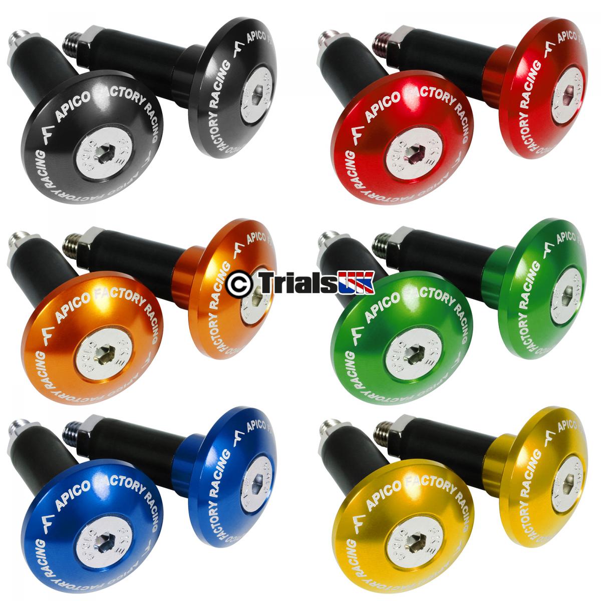 Apico Anodised Aluminium Bar Ends Trials/Enduro/MX/Offroad eBay